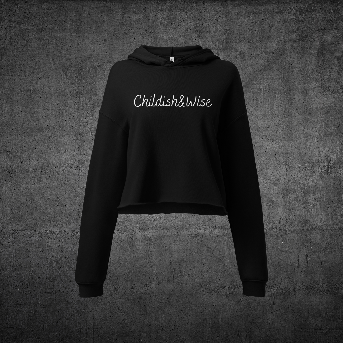 Childish & Wise - Crop Hoodie (Black)