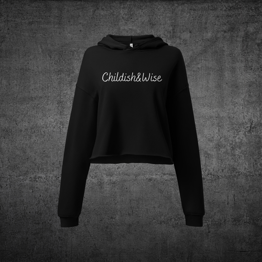 Childish & Wise - Crop Hoodie (Black)