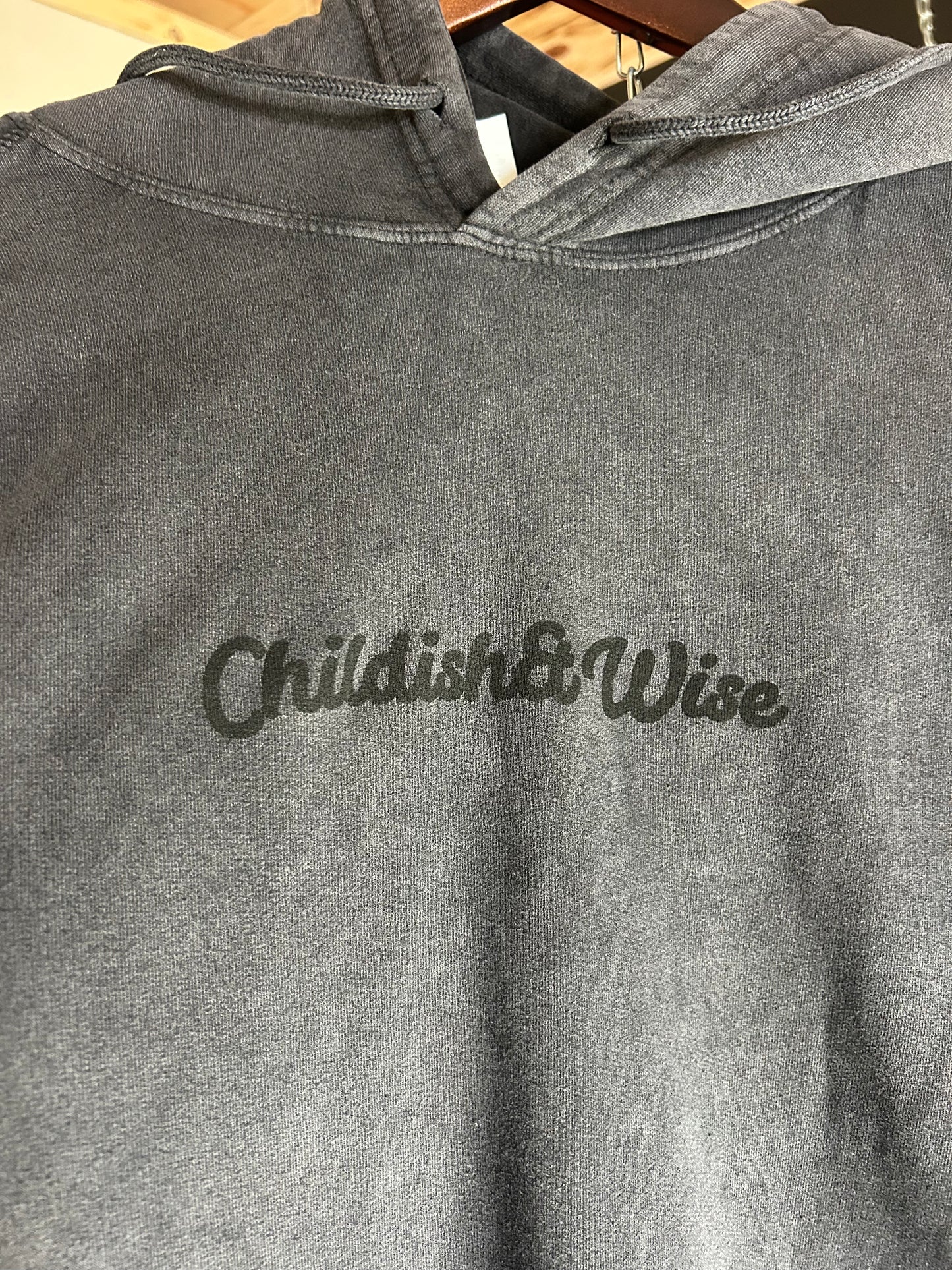 100% Cotton XL Hoodie Washed Grey