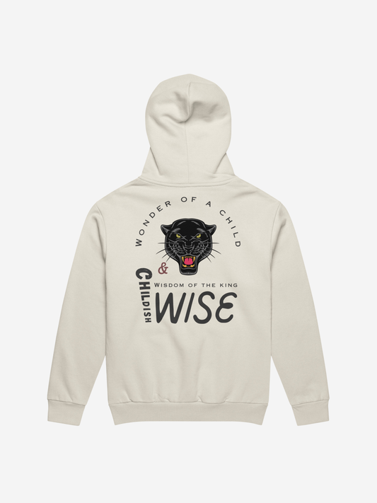 Wisdom of King - Pigment died Hoodie (Lunar Rock)