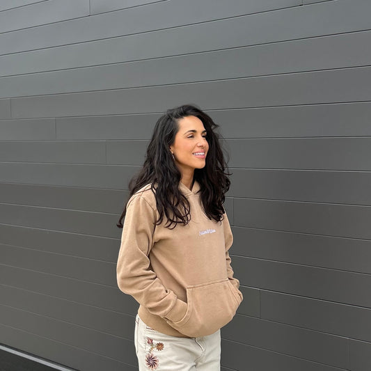 Childish & Wise - Embroidered Hoodie (Pigment Burro)