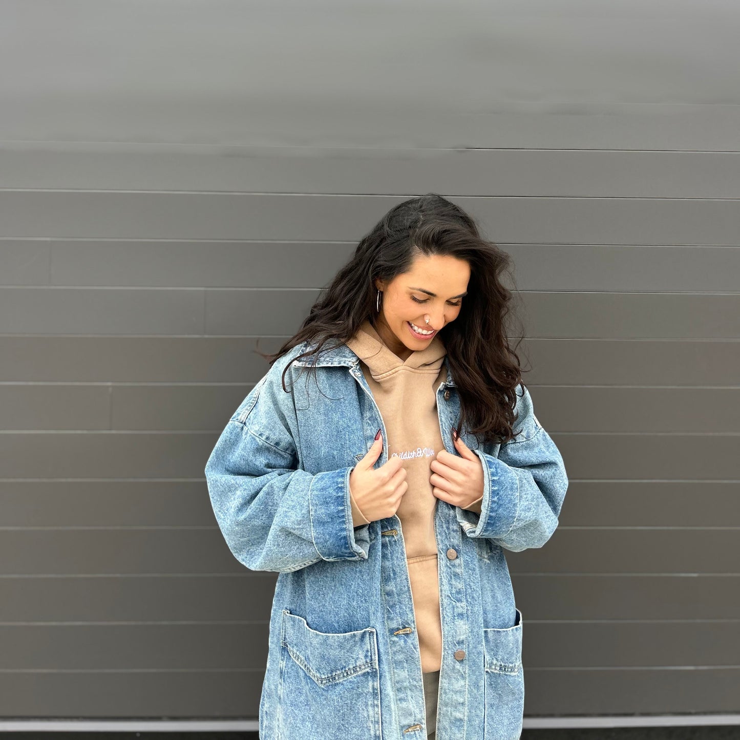 Childish & Wise - Embroidered Hoodie (Pigment Burro)