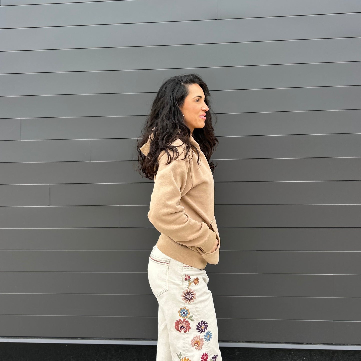 Childish & Wise - Embroidered Hoodie (Pigment Burro)