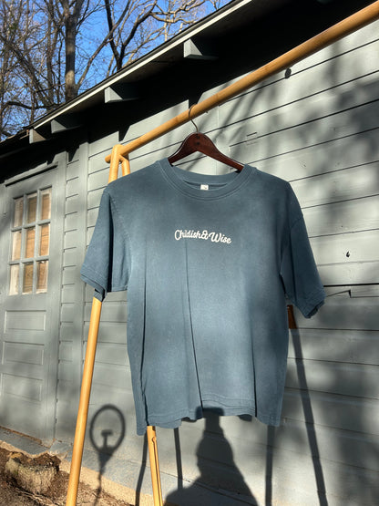 100% Cotton Premium Tee (Pebble Blue)