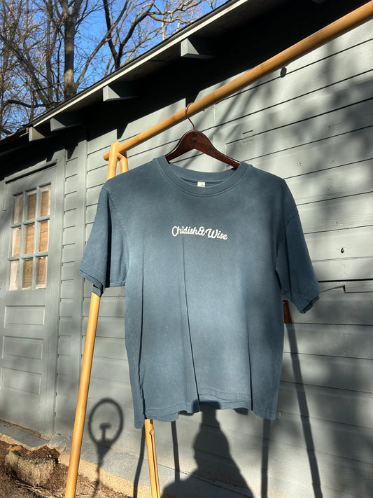 100% Cotton Premium Tee (Pebble Blue)