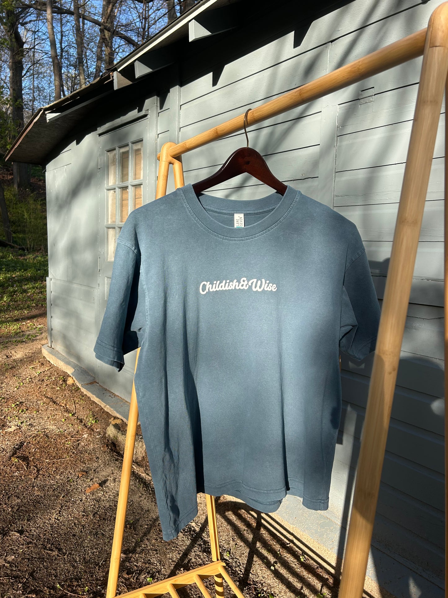 100% Cotton Premium Tee (Pebble Blue)