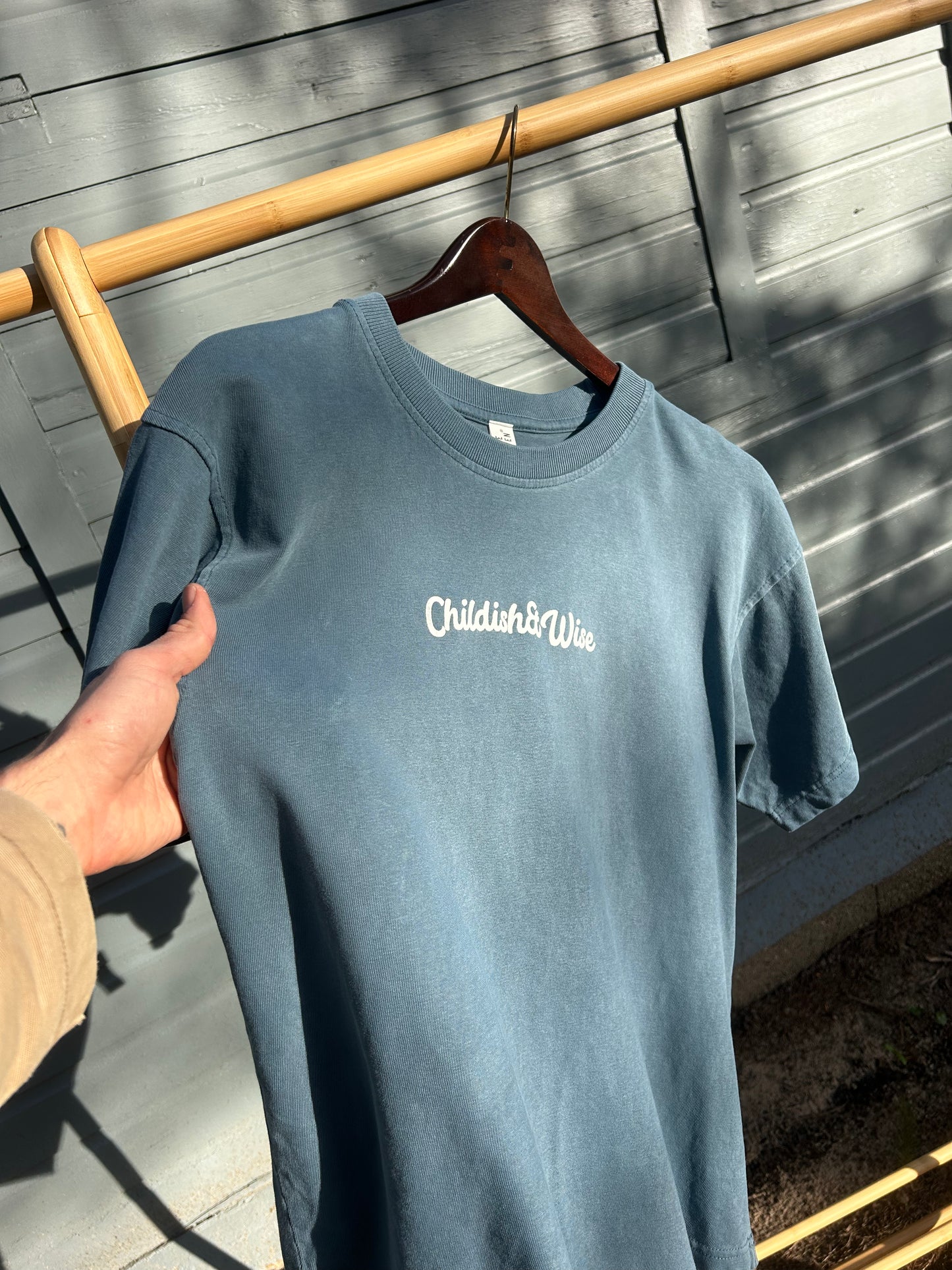 100% Cotton Premium Tee (Pebble Blue)