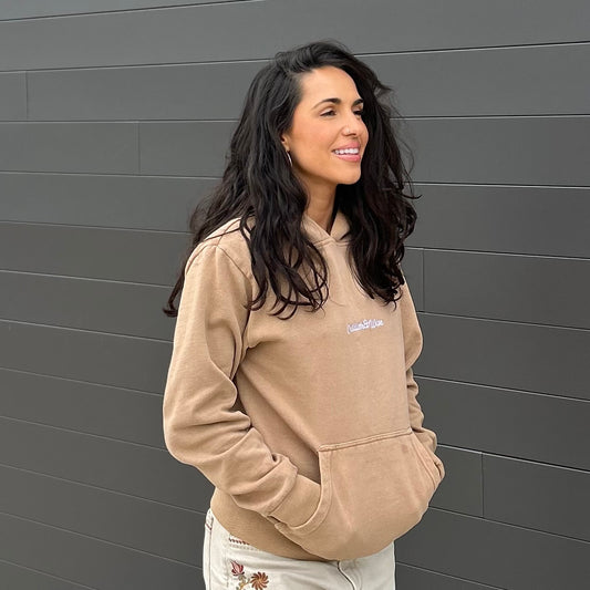 Childish & Wise - Embroidered Hoodie (Pigment Burro)